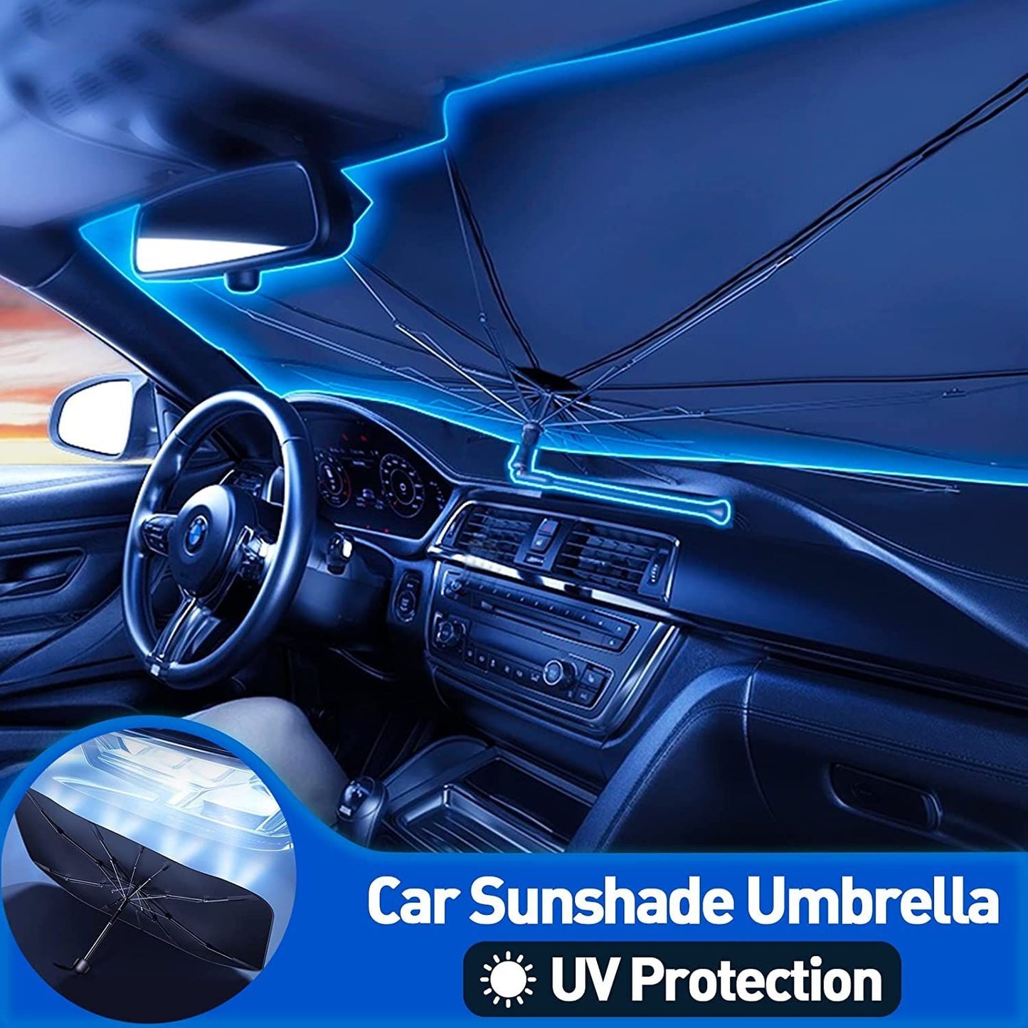 Car Windshield Sun Shade Umbrella (Heat Insulation Protection)