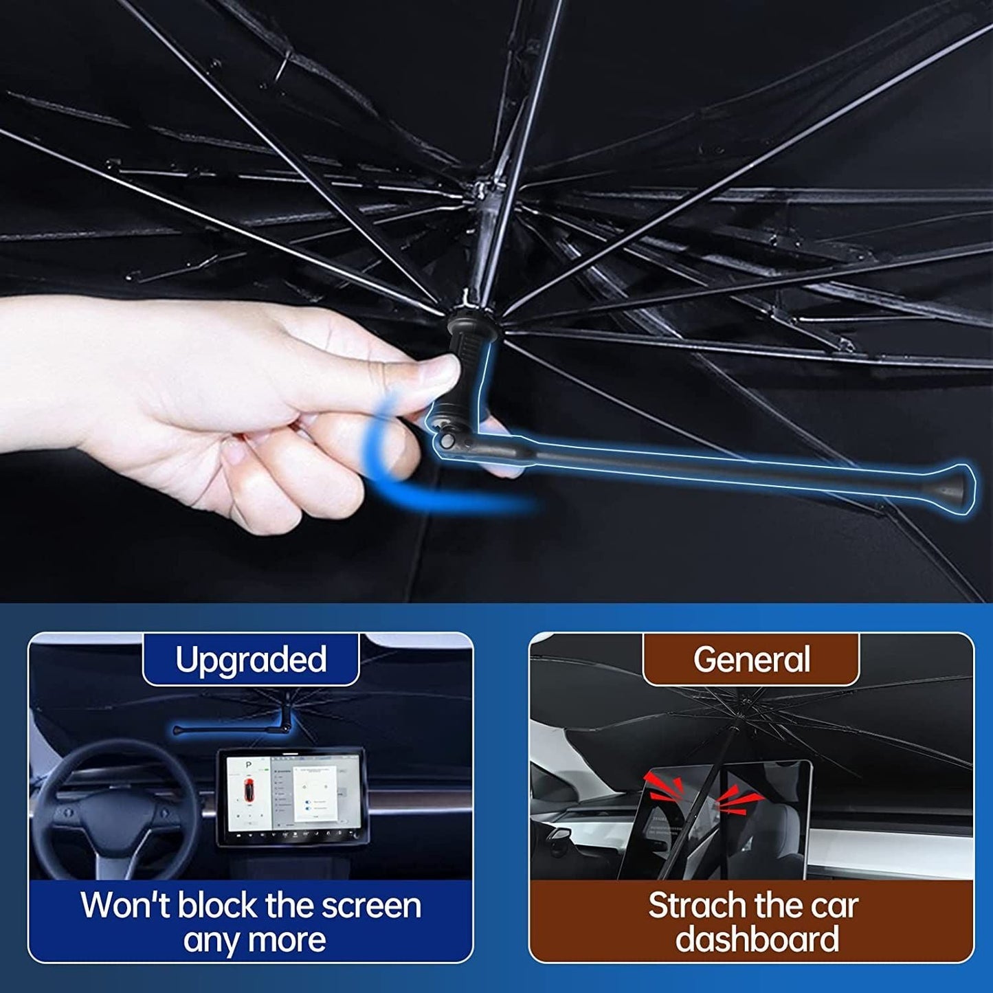 Car Windshield Sun Shade Umbrella (Heat Insulation Protection)