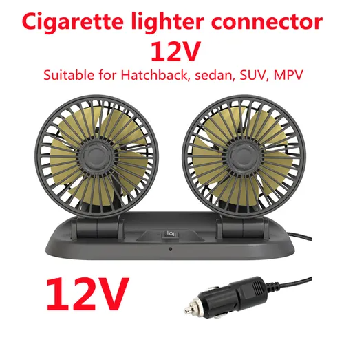 Double Cooling Car Fan