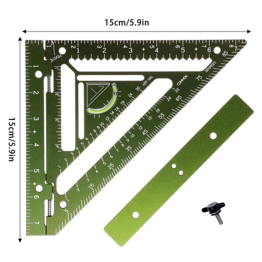 Precision Adjustable Carpentry Rafter Square