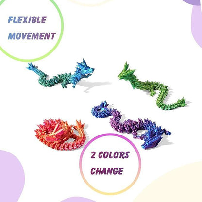 12 Inch Multi Color 3D Printed Dragon