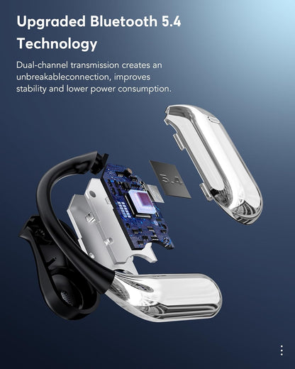 AI Language Translator Earbuds, OWS LCD Touchscreen